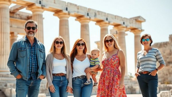 Friendly gathering in front of ancient architecture for Prosperity Of Life Review 2025.