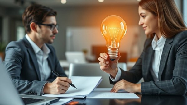 Business professionals brainstorming MLM Network Marketing Tips.