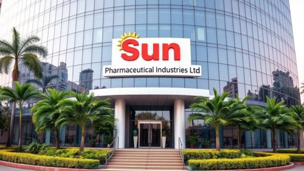 Sun Pharma headquarters building with modern glass facade