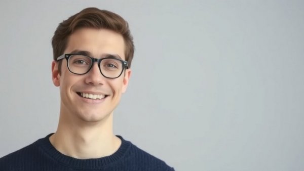 Professional portrait of a smiling young man.