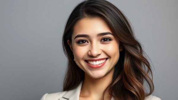 Transition from dental school to private practice: Professional young woman smiling confidently.