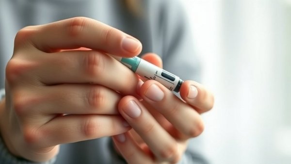 Close-up of hands holding an insulin pen highlighting GLP-1 receptor agonists for youth diabetes.