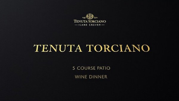 Elegant invitation for a 5 Course Wine Dinner in Greenville SC.