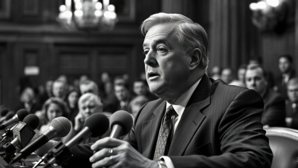 Passionate speaker at historical congressional hearing, FBI and WWII context.