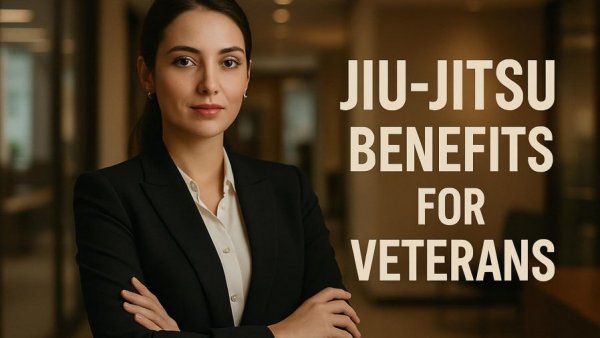 Veterans explore jiu-jitsu benefits with confident promoter.