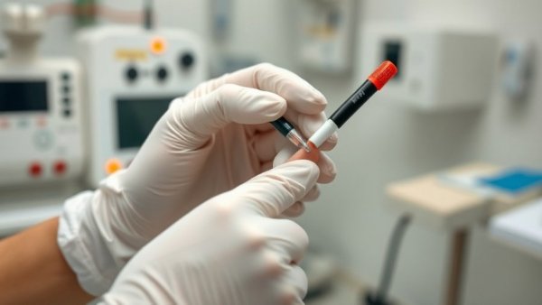 Blood sugar test in dental patient context.