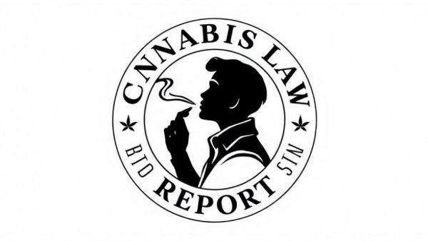 Vintage silhouette logo representing cannabis law report