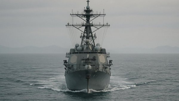 Navy destroyer on mine clearance mission in the Strait of Hormuz.