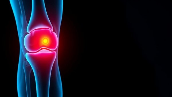 X-ray showing knee inflammation for osteoarthritis study.