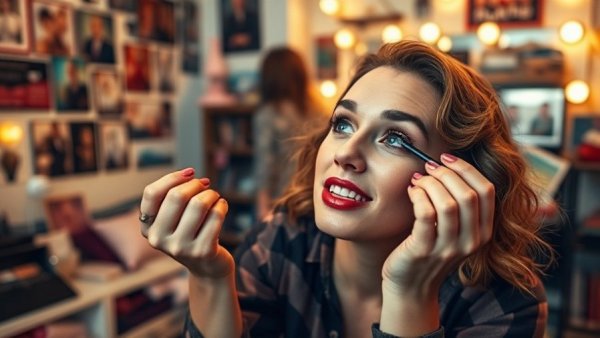 Euphoria season 3 makeup trends in vibrant studio setting