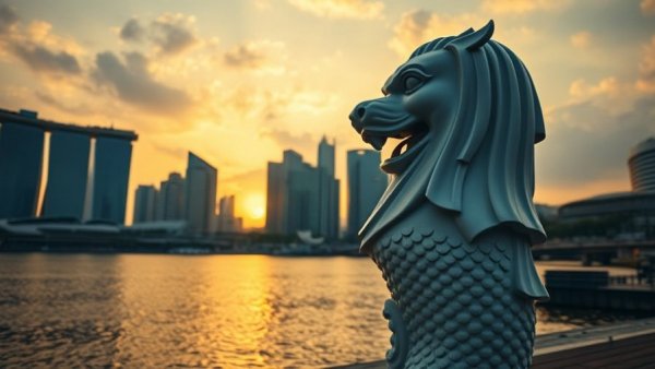 Direct Selling APAC Opportunity in Singapore, Merlion at sunset.