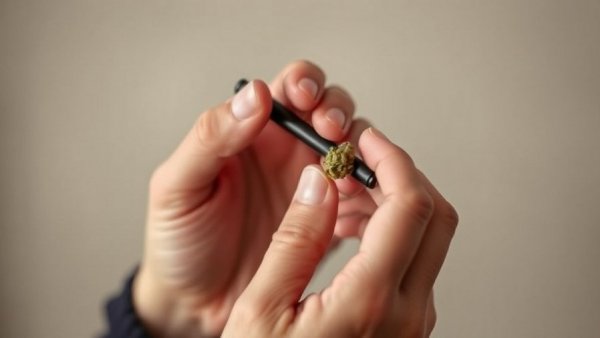 Close-up of hands holding cannabis and pipe highlighting Cannabis Freedom for Consumers.