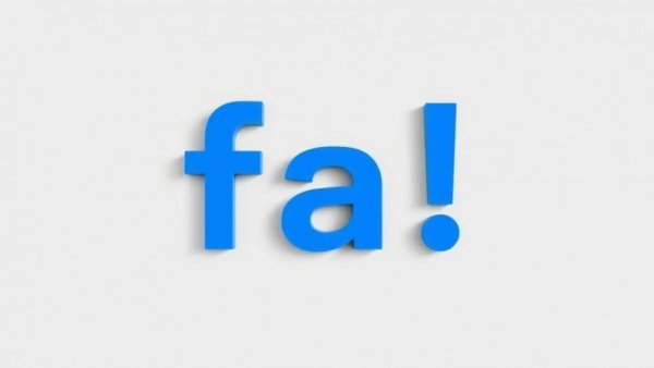 Bold blue 'fa!' typography on grey background.