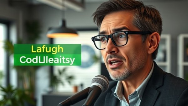 Confident person discussing cannabis industry compliance indoors.