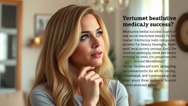 Woman contemplating social media success for beauty brands.