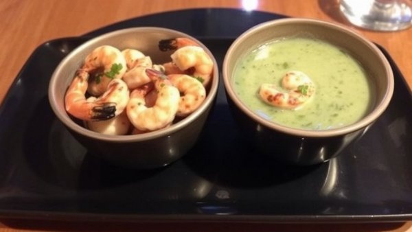 Grilled Shrimp & Cucumber Gazpacho