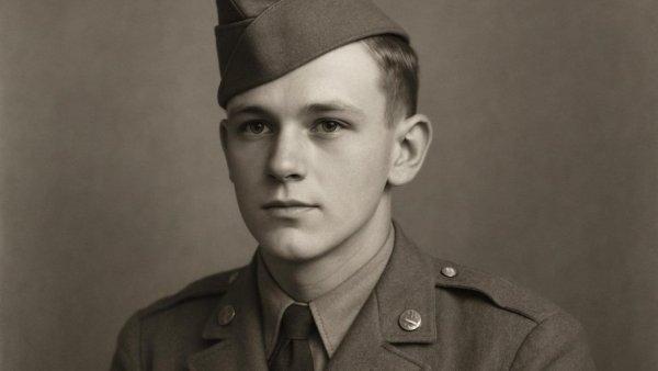 Vintage portrait of Medal of Honor recipient in uniform.