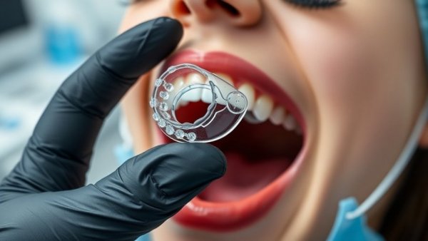 Interceptive aligner treatment procedure with a transparent aligner.