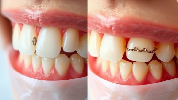 Anterior dental restoration before and after using advanced dental technology.