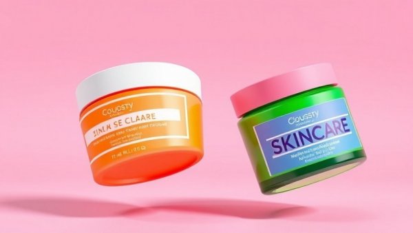 Top cellulite creams in colorful jars with pink background.