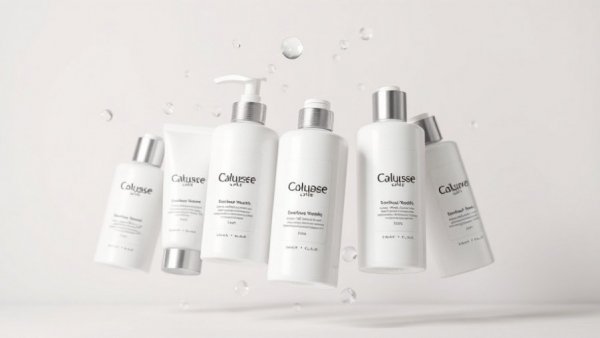 Elegant body wash bottles for sensitive skin, focusing on packaging.