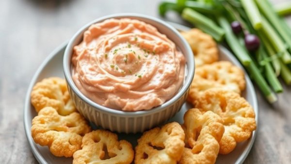 Creamy Salmon Spread With Cauliflower Dippers