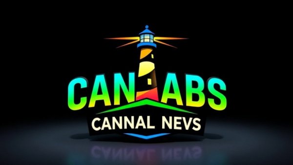 Cannabis industry news logo with lighthouse design