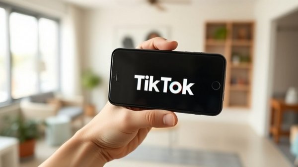 Hand holding smartphone with TikTok logo, Upstate SC context