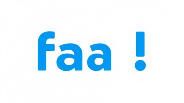 Digital text logo with 'fa!' in blue on gray background.