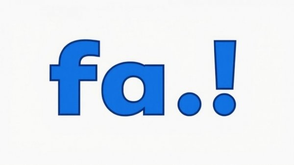 Stylized 'fa!' text on plain background.