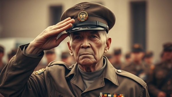 YouTube changes for veterans, military salute in sepia tone.
