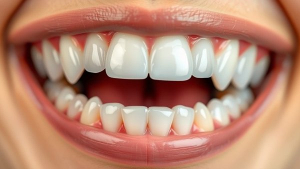 Photorealistic image of KATANA Zirconia YML restorations on teeth.