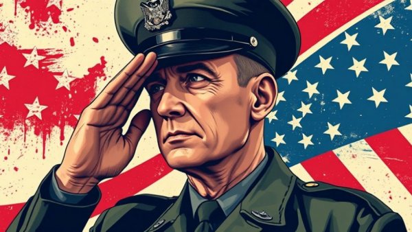 Greenville SC local events poster featuring military officer in bold graphic art.