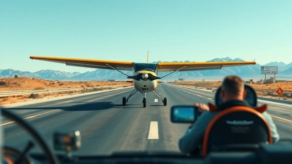 Small plane emergency landing on US 60, drivers watching.