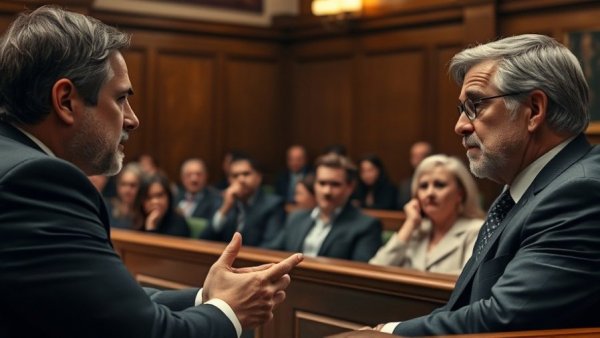 Courtroom scene showing intense discussion over death penalty Alex Murdaugh case.