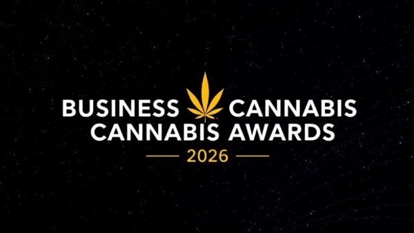 Business of Cannabis Awards 2026 logo on a starry background.