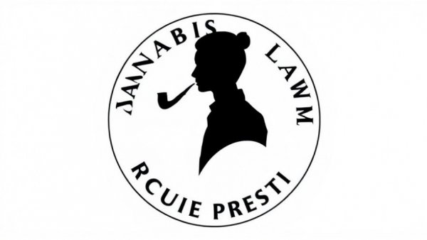 Cannabis Law Report logo with silhouette and pipe, minimal design.