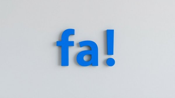 Stylized 'fa!' in blue with a light gray background.