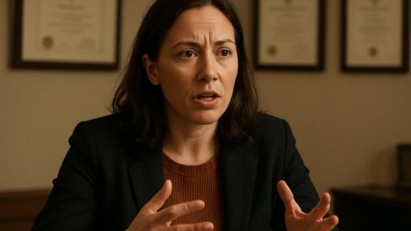 Focused woman discussing veterans VA medical records