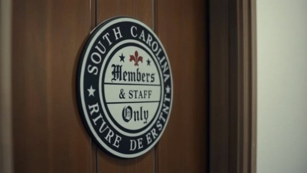 South Carolina Freedom Caucus door with seal and text.