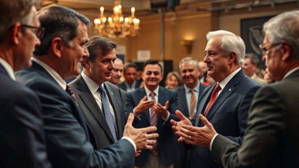 Political candidates interacting with supporters at Georgia gubernatorial runoff.