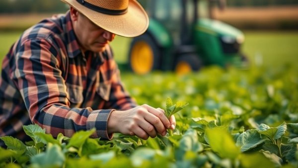 South Carolina agriculture reform: Farmer works in vibrant field