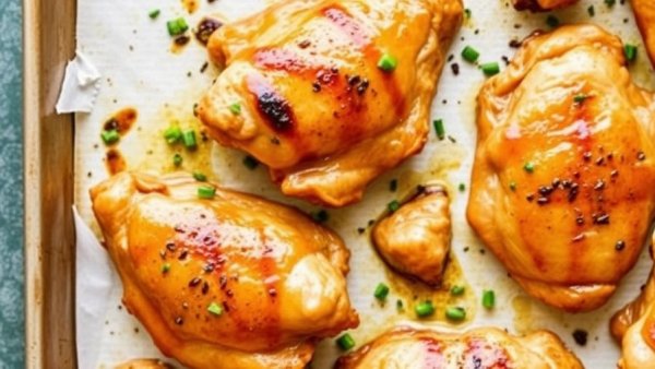 Sheet Pan Maple-Dijon Chicken Thighs