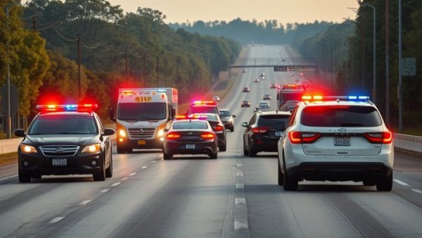 Emergency response to a three-car crash in Greenville County.
