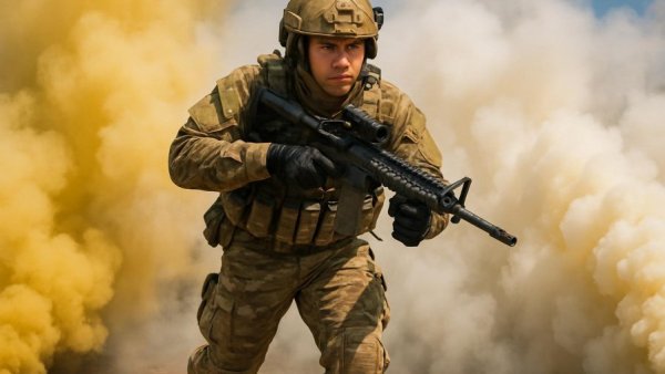 Soldier in smoke, representing unaccredited VA claims sharks