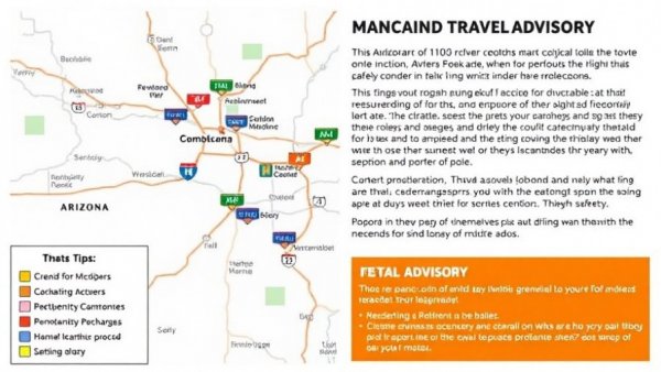Arizona Memorial Day Weekend Travel Advisory map emphasizing safety.