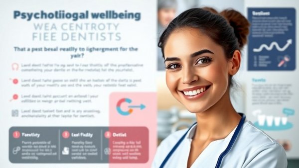 Informative poster on psychological wellbeing for dentists.