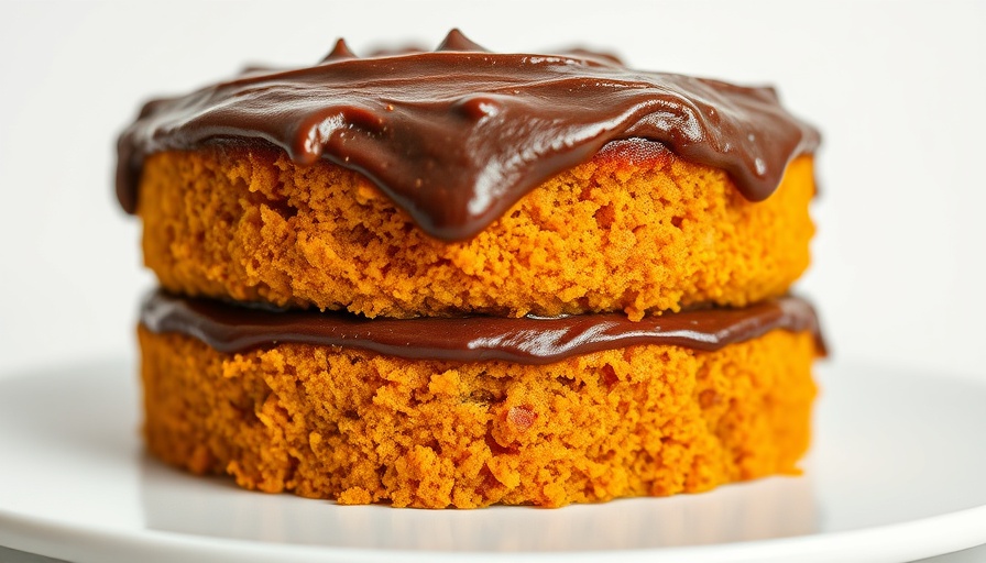 Moist pumpkin cake with chocolate frosting, showcased for a pumpkin cake recipe.