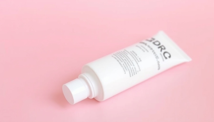 Sleek moisturizer bottle angled on a soft pink background.