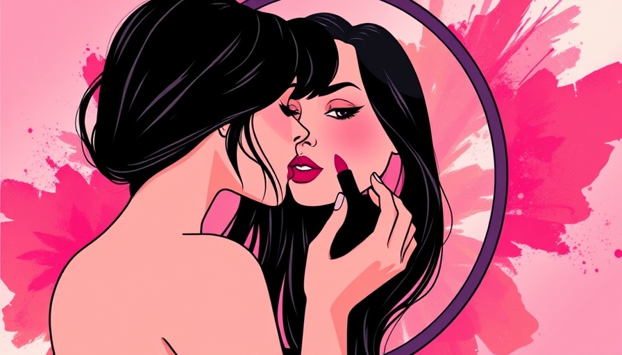 Abstract art of a woman with lipstick, best plant-based skincare theme.